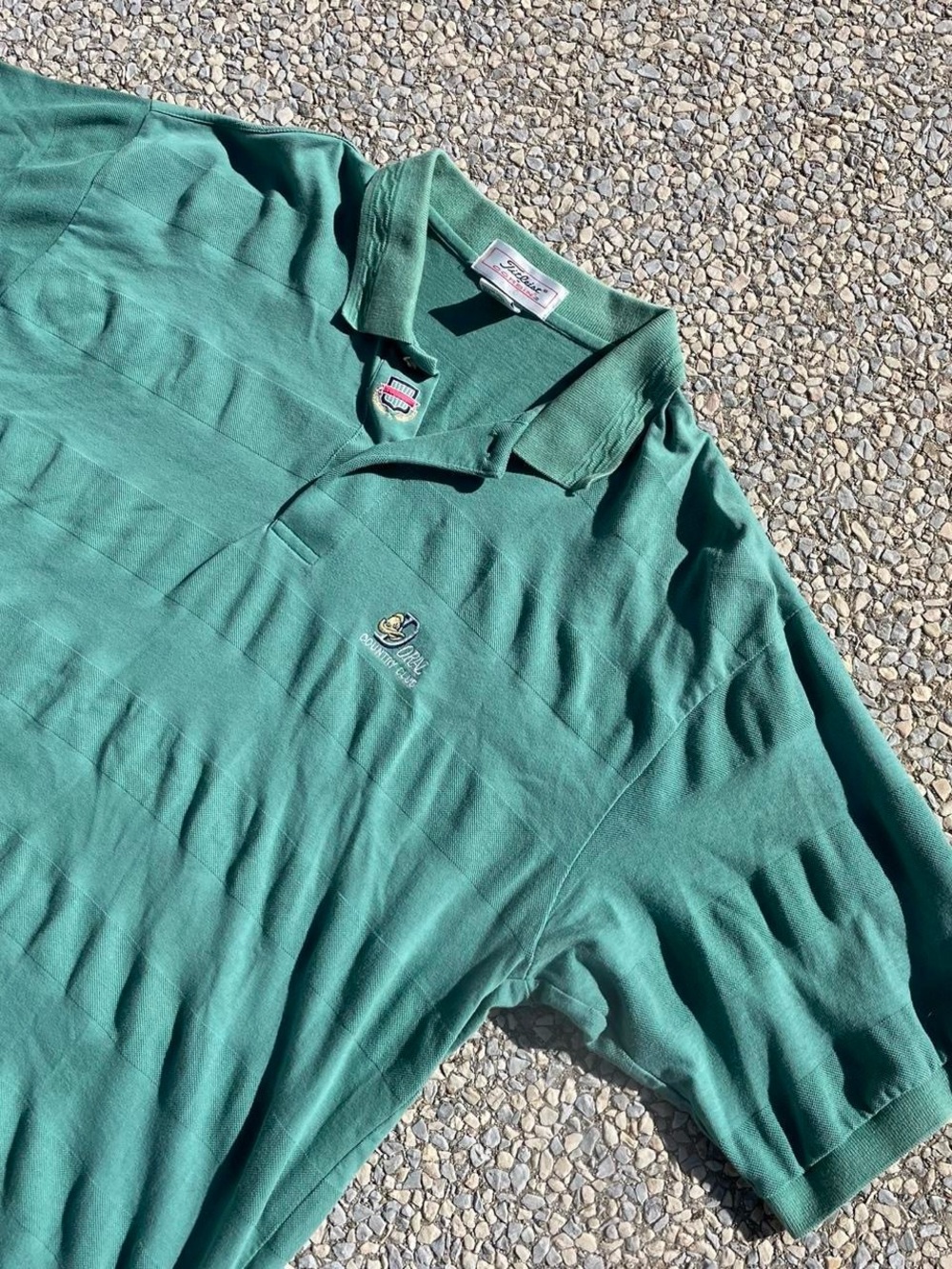 Vintage Titleist by Corbin Teal Green Embroidered Polo